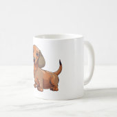 ダシュント犬かわいい コーヒーマグカップ (正面右)