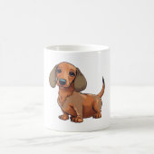 ダシュント犬かわいい コーヒーマグカップ (中央)