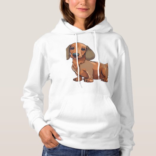 ダシュント犬かわいい パーカ (正面)