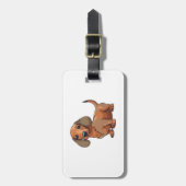 ダシュント犬かわいい ラゲッジタグ (正面縦)