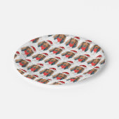 ダシュント犬がクリスマスを育てる ペーパープレート (アングル)