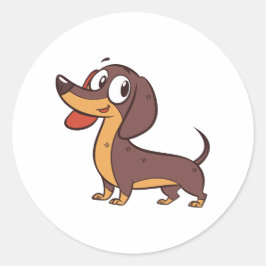 ダシュント犬が立っおもしろいて ラウンドシール