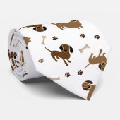 ダシュント犬と骨かわいい茶色のドキシー ネクタイ (ロール)