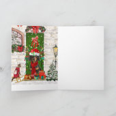 ダシュント犬のクリスマス カード (内部)