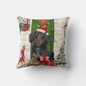 ダシュント犬のクリスマス クッション (裏面)