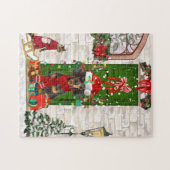 ダシュント犬のクリスマス ジグソーパズル (横)