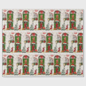 ダシュント犬のクリスマス ラッピングペーパー (フラット)