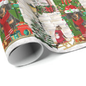 ダシュント犬のクリスマス ラッピングペーパー (ロールコーナー)