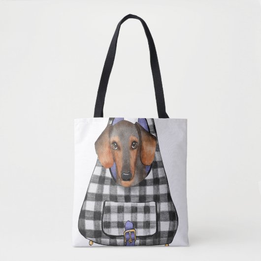 ダシュント犬のバッグ トートバッグ (正面)