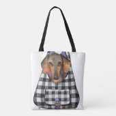 ダシュント犬のバッグ トートバッグ (裏面)