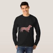 ダシュント犬のパターンのドードル Tシャツ (正面フル)
