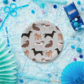 ダシュント犬のパターン ペーパープレート (パーティー)