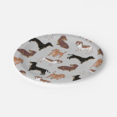 ダシュント犬のパターン ペーパープレート (アングル)