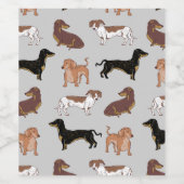 ダシュント犬のパターン ワインラベル (シングルラベル)