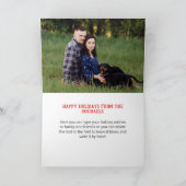 ダシュント犬の写真おもしろいクリスマスカード シーズンカード (内部)