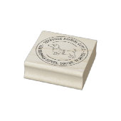 ダシュント犬の動物クリニックのラウンドアドレス ラバースタンプ (スタンプ)