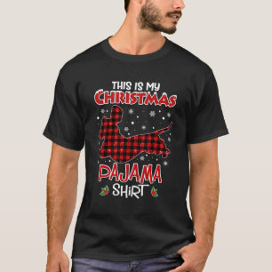 ダシュント犬の恋人のギフトこれは私のクリスマスパジャマF Tシャツ