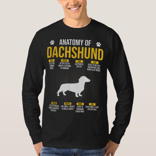 ダシュント犬の恋人の解剖学 Tシャツ (正面)