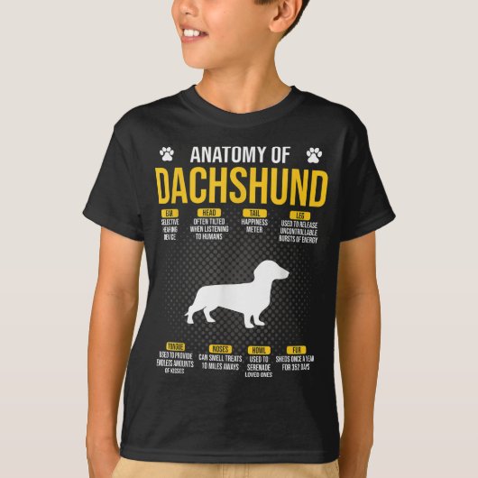 ダシュント犬の恋人の解剖学 Tシャツ (正面)