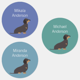 ダシュント犬の色の防水ラベル ラベル