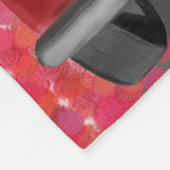 ダシュント犬の車ハートバレンタイン フリースブランケット (角)