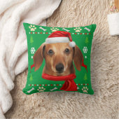 ダシュント犬の醜いクリスマス クッション (ブランケット)