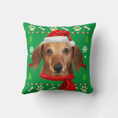 ダシュント犬の醜いクリスマス クッション (裏面)