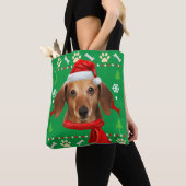 ダシュント犬の醜いクリスマス トートバッグ (クローズアップ)