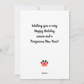 ダシュント犬カウントダウンクリスマスアドベントカレンダー シーズンカード (裏面)