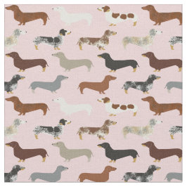 ダシュント犬パステルピンク ファブリック