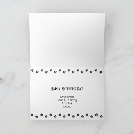 ダシュント犬ママ花模様母の日の詩 シーズンカード (内部)