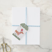 ダシュント犬メリークリスマス ギフトタグ (より糸付き)