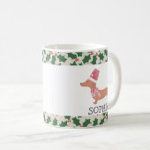 ダシュント犬メリークリスマス コーヒーマグカップ (正面右)