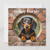 ダシュント犬 – イースター シーズンカード (裏面)