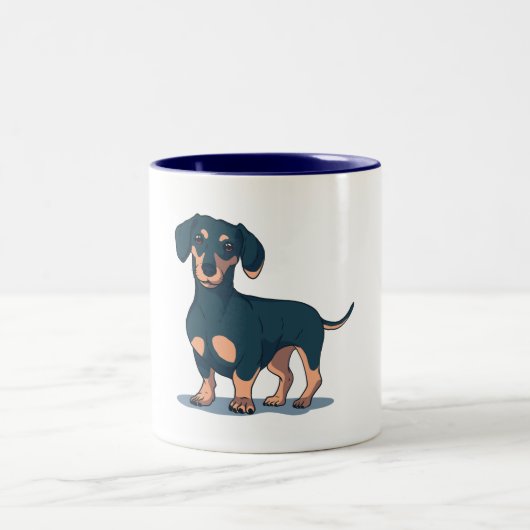 ダシュント犬 ツートーンマグカップ (中央)