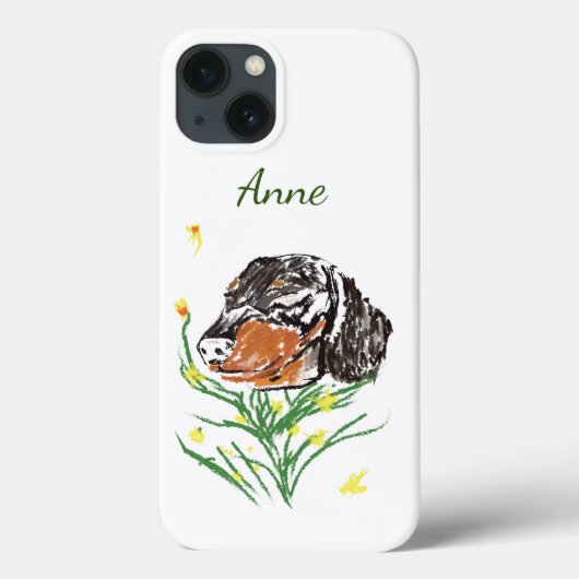 ダシュント犬,ペットのパターン,春アート Case-Mate iPhoneケース (裏面)