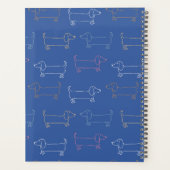 ダシュント犬、犬の恋人、ペット、犬のギフトパターン プランナー手帳 (裏面)