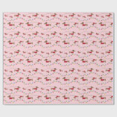 ダシュント盗みクリスマスツリーのライトギフトラップ ラッピングペーパー (フラット)