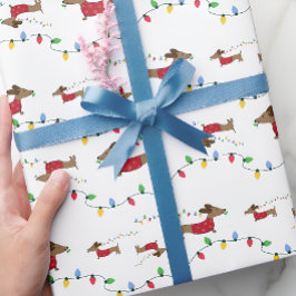 ダシュント盗みクリスマスツリーのライトギフトラップ ラッピングペーパー