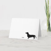 ダシュント短毛 – シルエット1 サンキューカード (裏面)