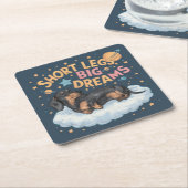 ダシュント短脚ビッグドリームズ スクエアペーパーコースター (アングル)