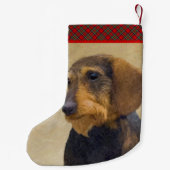 ダシュント絵画オリジナルドッグアート スモールクリスマスストッキング (裏面)