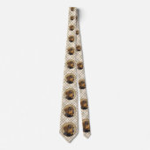 ダシュント絵画オリジナルドッグアート ネクタイ (正面)