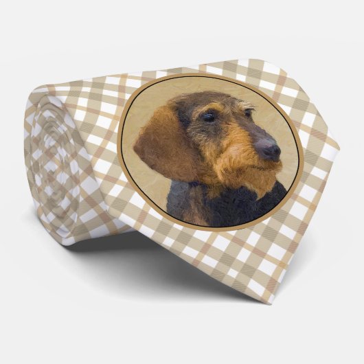 ダシュント絵画オリジナルドッグアート ネクタイ (ロール)