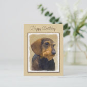 ダシュント絵画オリジナルドッグアート ポストカード (スタンド正面)