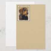 ダシュント絵画オリジナルドッグアート 便箋 (正面/裏面)