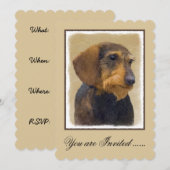 ダシュント絵画オリジナルドッグアート 招待状 (正面/裏面)