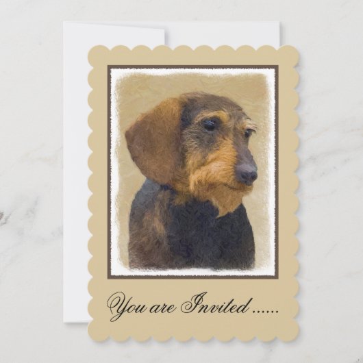ダシュント絵画オリジナルドッグアート 招待状 (正面)