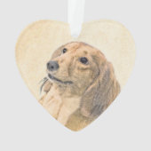 ダシュント絵画(長髪) - Dog Artオリジナル オーナメント (裏面)