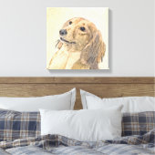 ダシュント絵画(長髪) - Dog Artオリジナル キャンバスプリント (インサイチュ (寝室))
